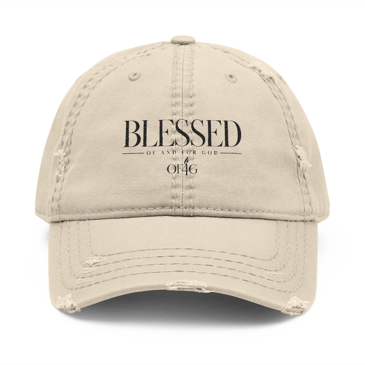 Blessed Distressed Hat (Embroidery)