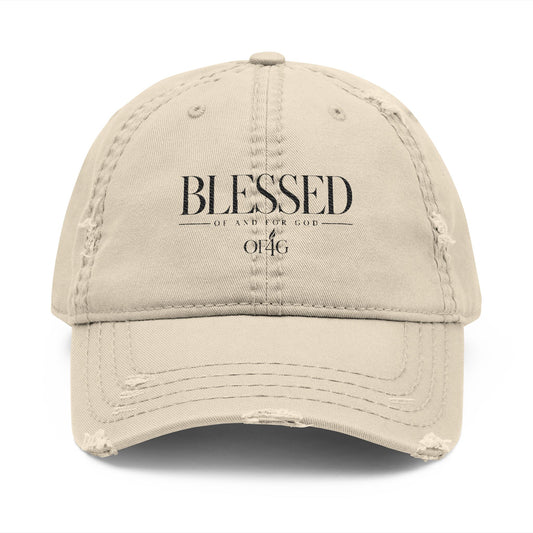 Blessed Distressed Hat (Embroidery)